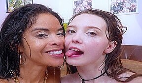 6on2 WET GANGBANG with two hot bitches Akina Asmus & Natasha