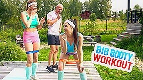 Big Booty Workout! Threesome at ClubSweethearts