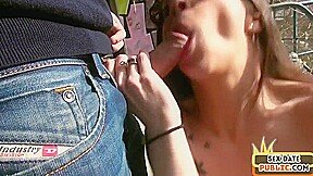 skinny MILF loves cockriding BBC outdoor
