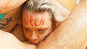 nympho bitch extreme rough face fucked