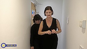 28 Year Old Kiki Helix Learns The Pleasures Of Spanking From Hairy Cougar Clara Matthews