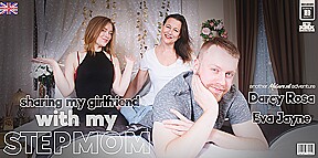 Chris Has A Hot Threesome With His Milf Stepmom Eva Jayne And His Girlfriend Darcy Rosa