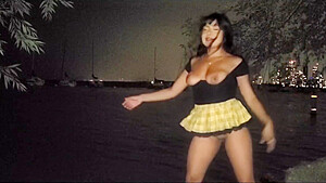 Watch Me Outdoors In Skirt, Breast Out, With Toys