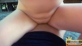 Cockhungry slut cockbouncing outdoor