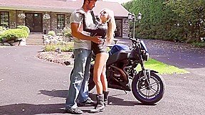 Outdoor Ride Blonde Slut Gets Stuffed