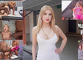 Beautiful 22 Years Brazilian Blonde Fucked By 3 Big Cocks Then