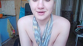 saggy big boobs tattooed emo girl touching herself