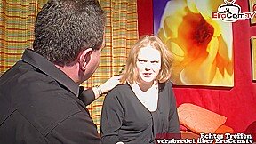 Fat German milf persuaded to have sex