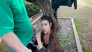 Public Sex And Blowjob In Risky Outdoor Park 5 Min