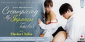 Shoko Chiba Is A Hot Japanese Teacher That Gets Fucked By Her Student And Getting A Creampie