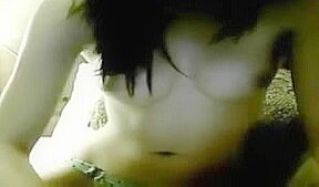 Emo college girl plays on webcam!