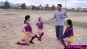 Asian Teenage 18+ And Shagging The Coach With Coco Lovelock, Diana Grace And Avery Black