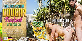 Big Breasted Cougar Marina Montana Gets Fucked At The Poolside Under The Hot Sun