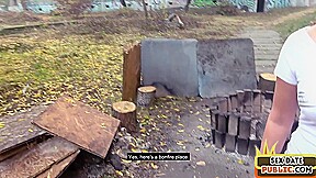 Horny bigass cougar pussysmashed outdoor