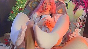 A Young Girl With Pink Hair Appears A Big Cock