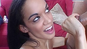 Black Diva Sucks On His Huge Cock