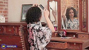 Milf Sophi With Her Small Tits And Large Nipples Loves To Play With Her Shaved Pussy – MatureNl