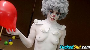 Porn With Hottie Masked As A Clown