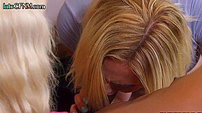 Sexy CFNM babes giving HJ and BJ to BBC