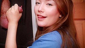 teen 18+ Nurse Gives Gloryhole Therapy