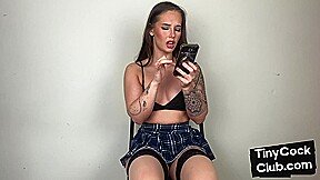 Upskirt SPH domina in stockings mocks