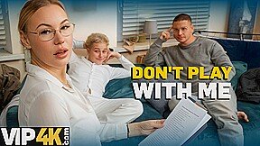 VIP4K. MILF teacher plays a game with 2 students