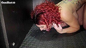 Yeah, you go and lick that cum off the floor!