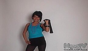 Eighties era teen model shows off