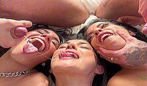 Rauls Bud And Jimmy Bud Fucking Three Awesome Brunettes!!