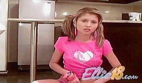 Sexy Teen Ellie 18 is rubbing her pussy