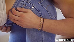 A stunning brunette, Aidra Fox, is intimately involved in a dual penetration encounter.