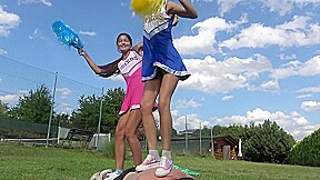 Cheerleader trampling fun by Femdom Austria