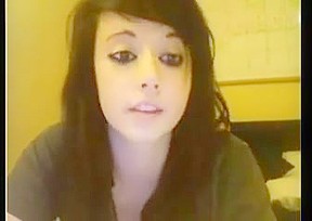 Emo college girl masturbating on cam