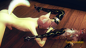 Furry Hentai – Hyena Cunnilingus From Fox