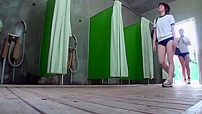 Horny Japanese girl Chika Arimura, Rena Takahashi, Ai Mizushima in Hottest Changing Room, College JAV movie