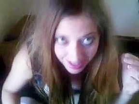 Hot college girl gets herself off with 2 dildos in her pussy