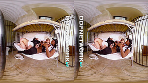 Jasmine Webb And Rina Ellis – Anal Penetrates Some Teen 18+ Prisoner Chicks With A Baton