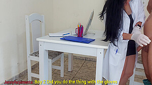 Jenny Fer In Doctor Solves Erection Problem During Exam!
