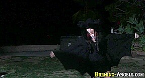 Tatted emo babe creampied