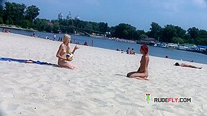 Adorable Nudist teen 18+ Sunbathes Nude