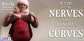 British, Curvy Grandma Nicola Hotwife Loves To Masturbate At Home In Bed When She’s Alone