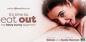 Curvy Stepmom Odette Gets Her Hairy Pussy And Big Ass Licked By Her Stepdaughter Sandy Morrison