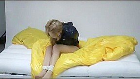 Get 3 Videos With Smantha Enjoying Bondage In Her Shiny Nylon Shorts From Our Archive 2012