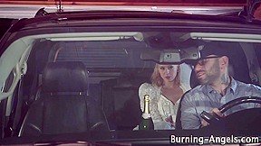 Goth bride facialized