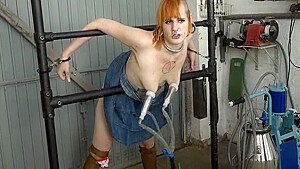 Piercing Girl Milked And Fucked In The Garage