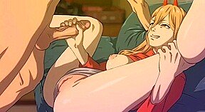 Power and Makima Seduce Denji To Fuck