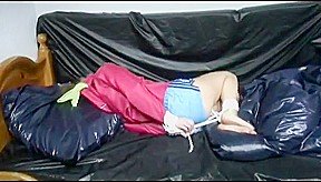 Watch Samantha In 3 Archive Videos Enjoying Bondage In Her Shiny Nylon Shorts From 2012.