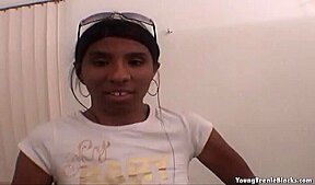 Ebony teen gets off as she is fingrbanged in POV scene