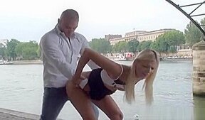 Fully clothed quickie sex by exhibitionists