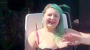 BBW Head #337 (Green Haired Emo on her Knees)